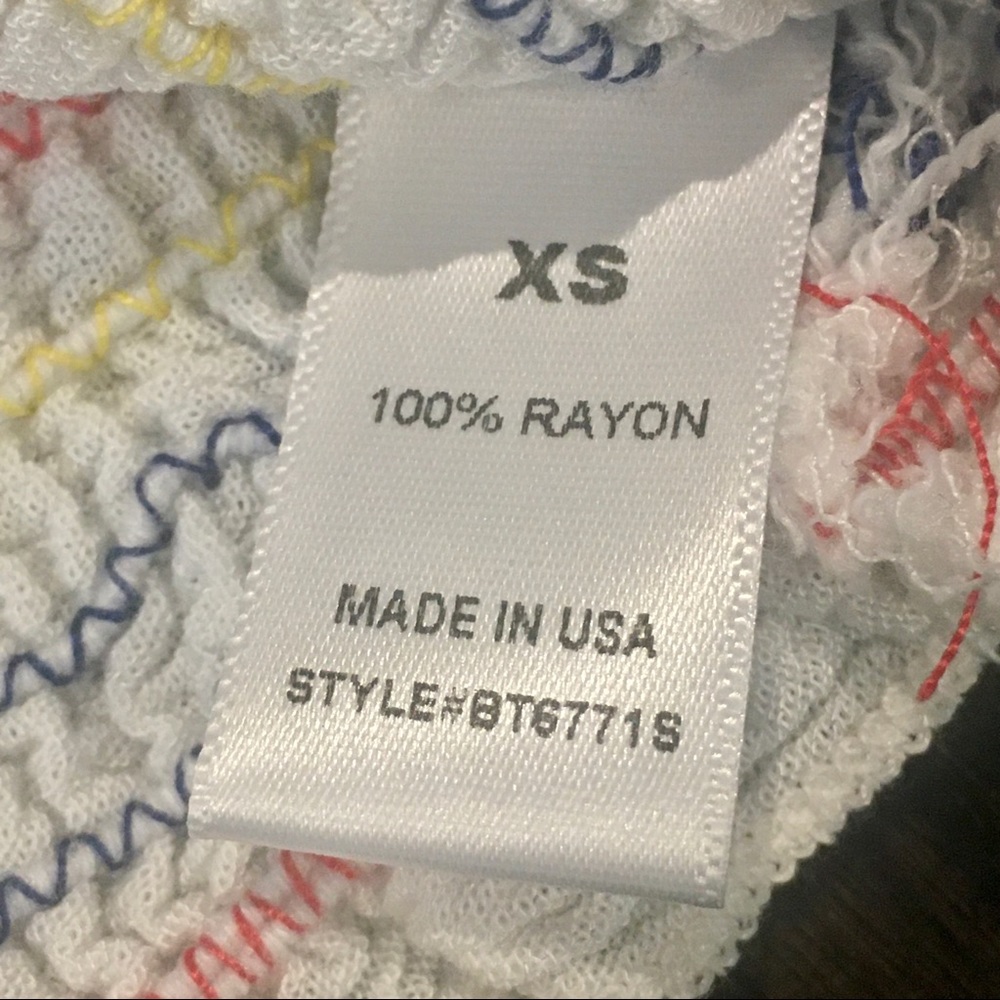 Sunset + Spring Off Shoulder Striped Smocked Crop - Picture 9 of 13